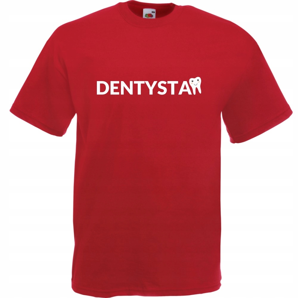 

Koszulka dentysta dla dentysty L ceglana czerwona