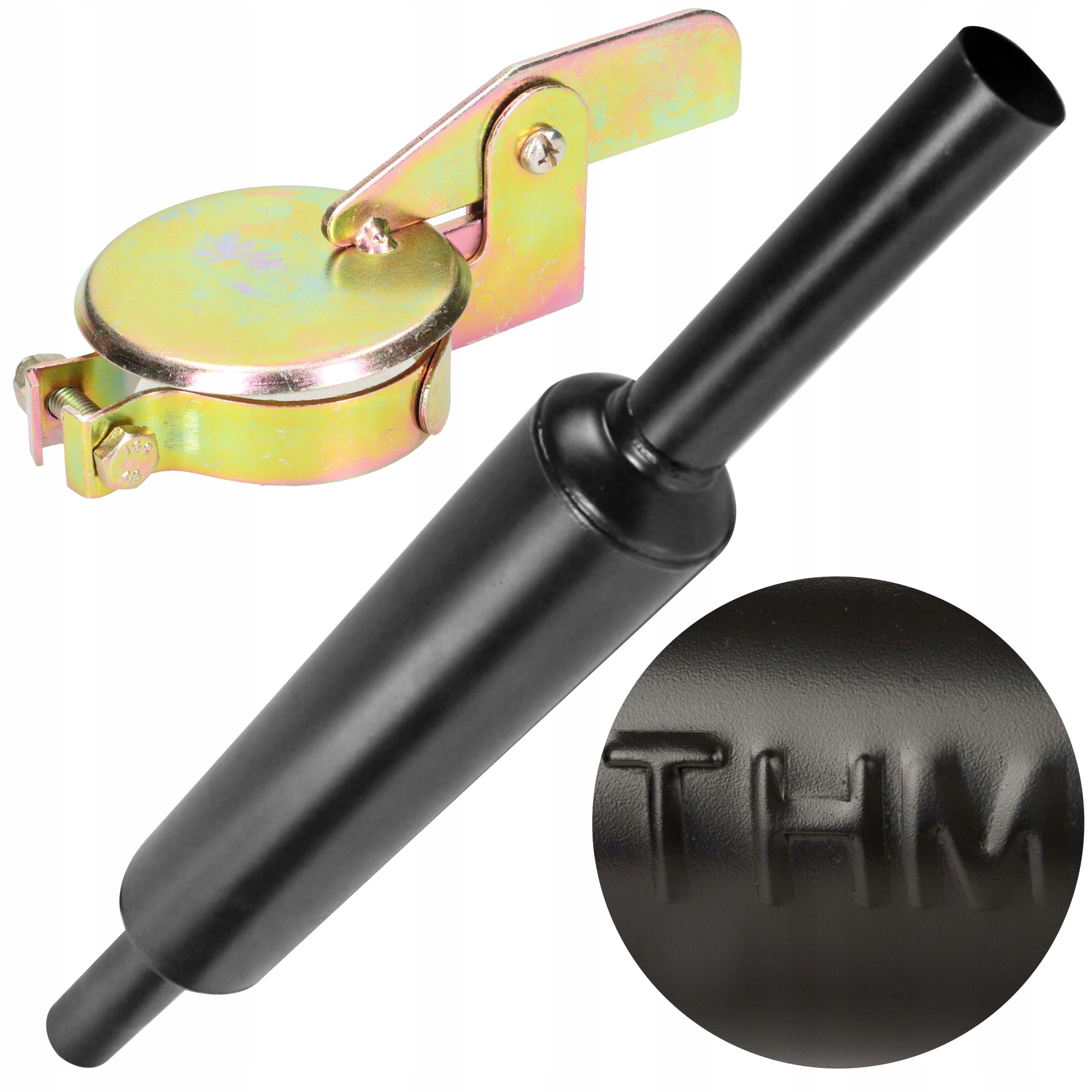 URSUS C-360 TŁUMIK OKRĄGŁY DŁUGI 1000 MM MALOWANY GRUBA BLACHA Z KLAPKĄ