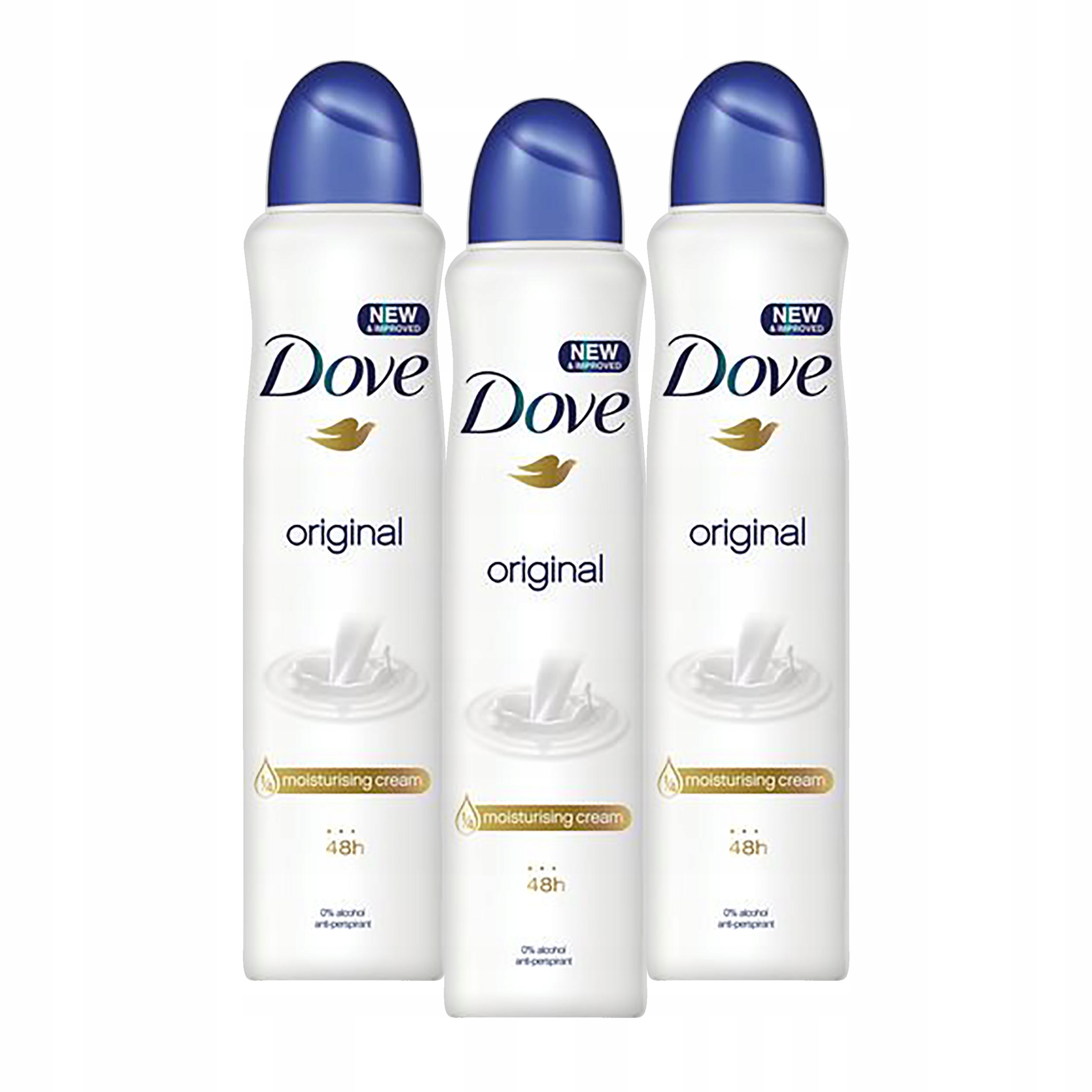Promocja Dove Original Antyperspirant spray 3 x 250 ml wyprzedaż przecena