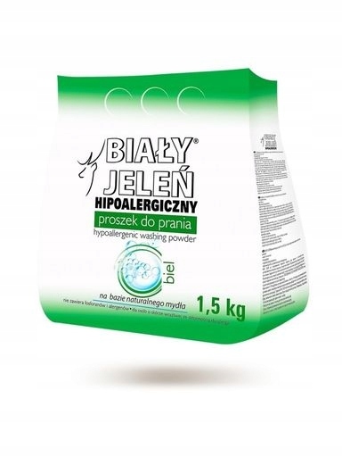 Levně 2x Biały Jeleń Prášek na praní bílý 1.5 kg