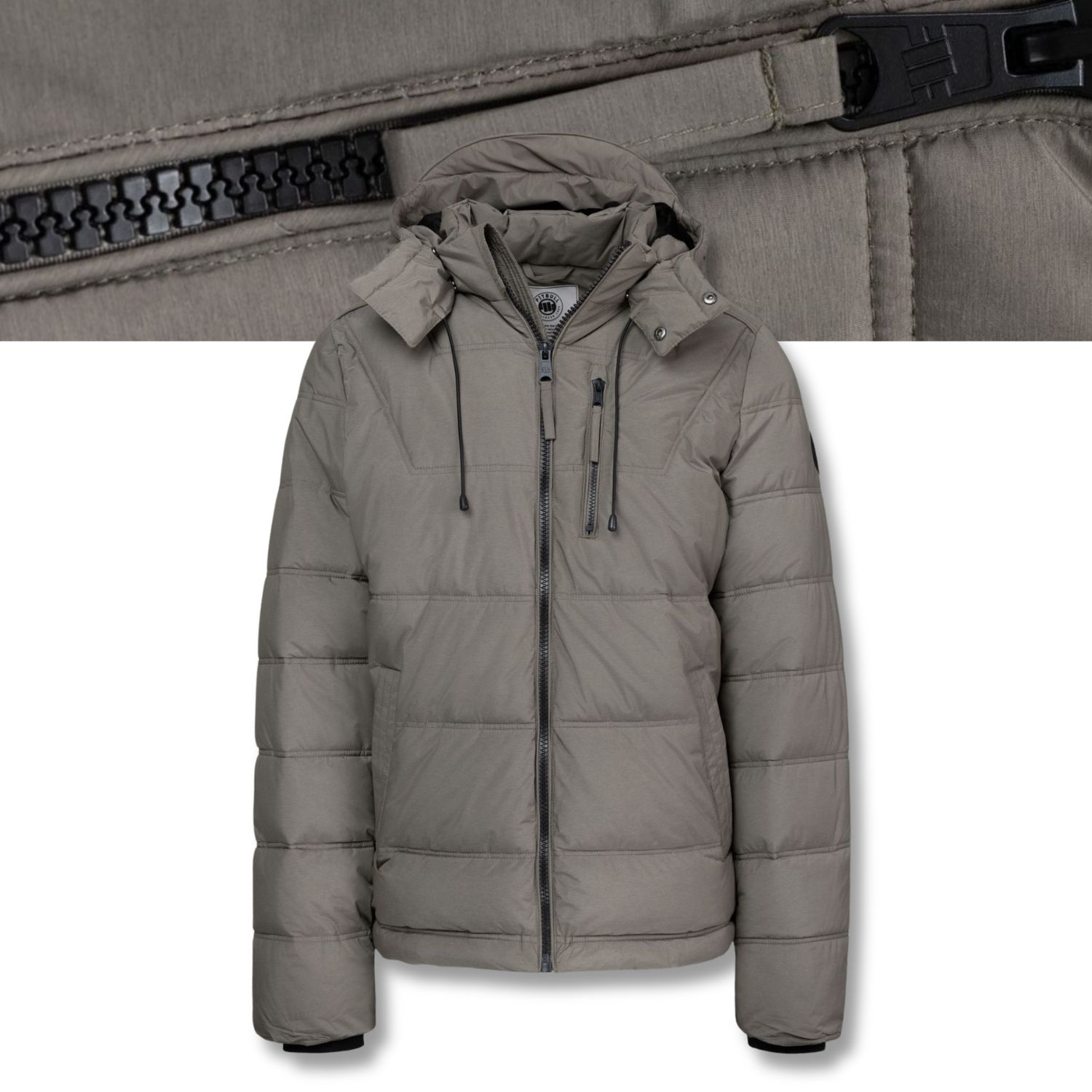 Pánská Zimní bunda prošívaná Pitbull zateplená odepínací kapuce Piedmont