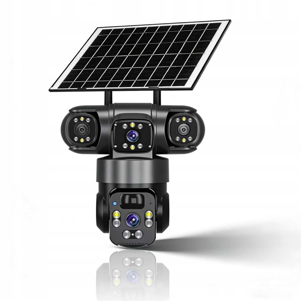 X4-4G 4K Kvalitná vonkajšia solárna kamera s dvomi objektívmi