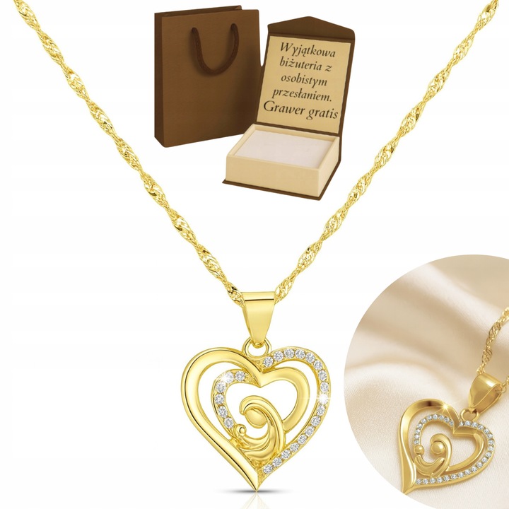 Zlatý Plný Řetízek Singapur Přívěsek Ryzost 925 585 Gravírování Bonus