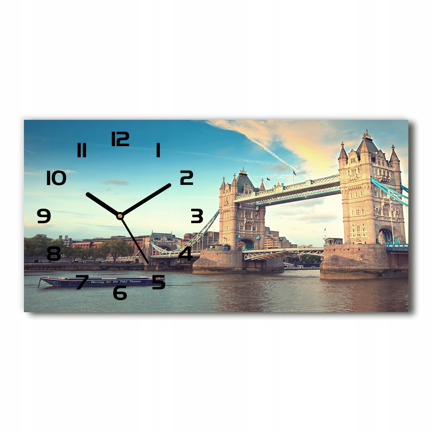 

Zegar ścienny szklany Tower bridge Londyn 60x30 cm