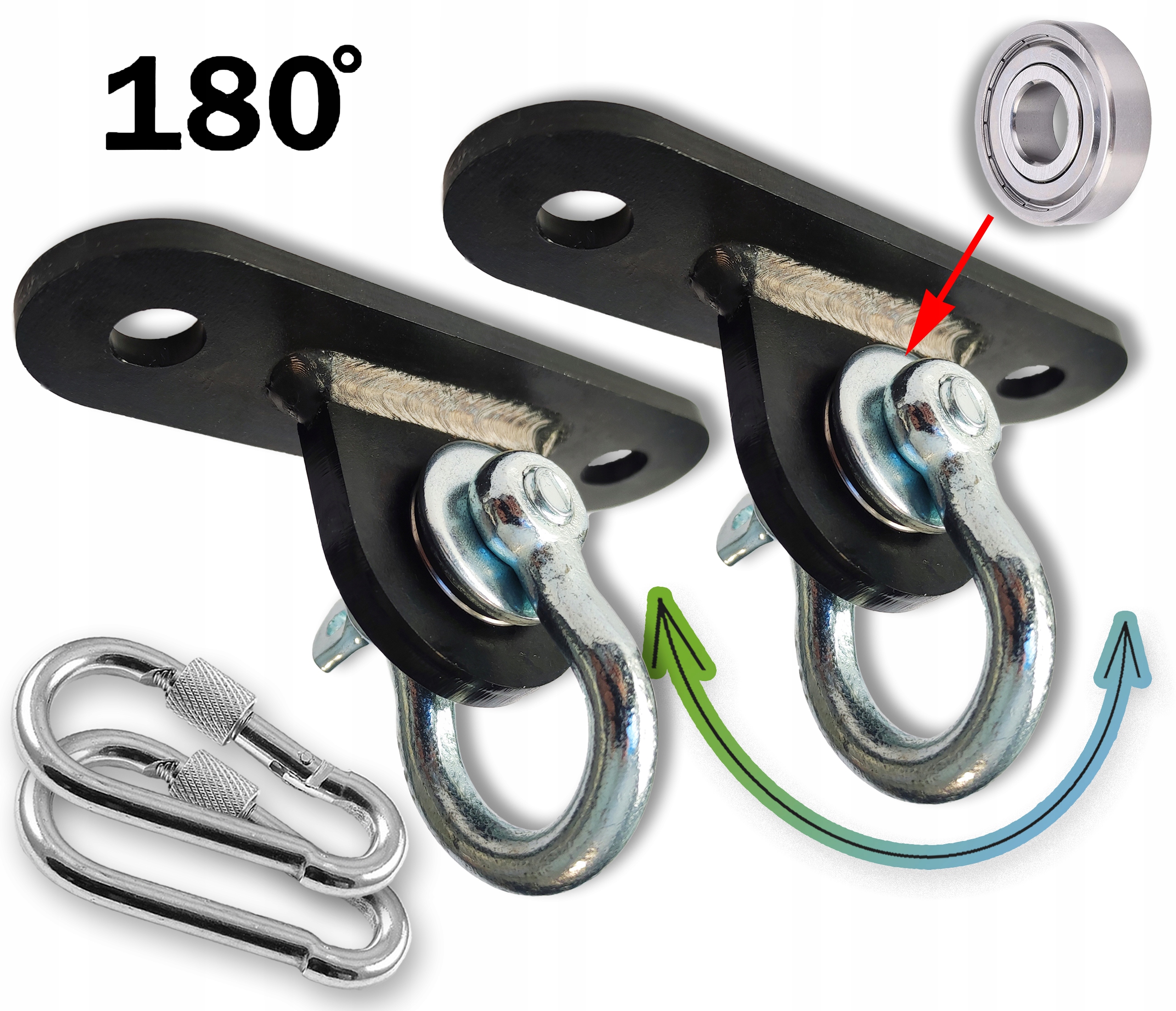 Montáž s ložiskem a skobou 2 kusy držáku pro montáž otočného ramene Pozink