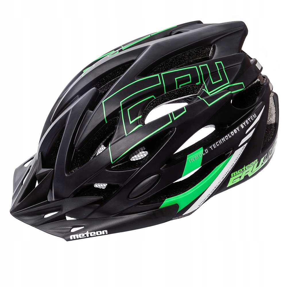 Kask Rowerowy Meteor Gruver black/green r.S 24744