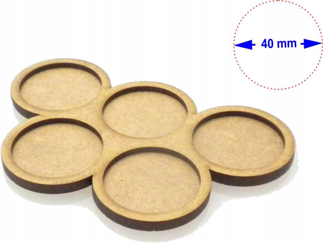 Movement Tray 40 mm okrągła 40x5 Trays Mdf/hdf , zestaw 1 szt.