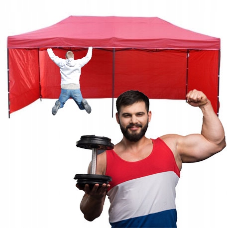 50KG 3x6 Mocny Namiot Ogrodowy Pawilon Handlowy Ekspresowy Altana Targowy