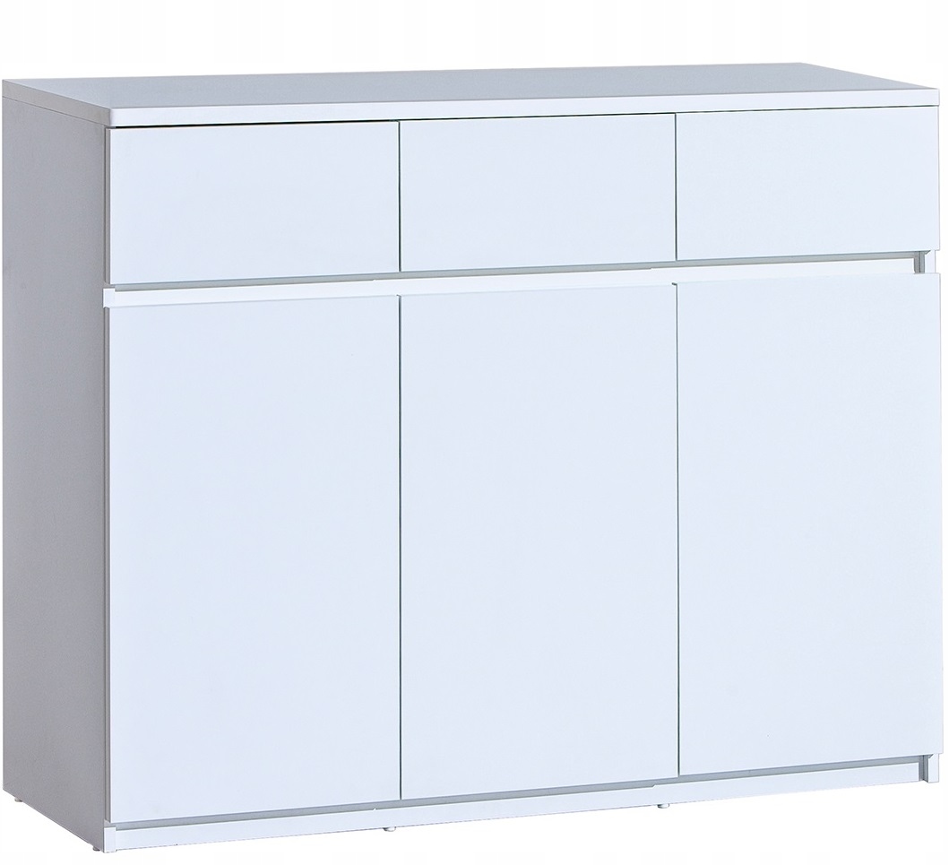 

komoda biała 120 szufladami półkami pokoju Arca 06
