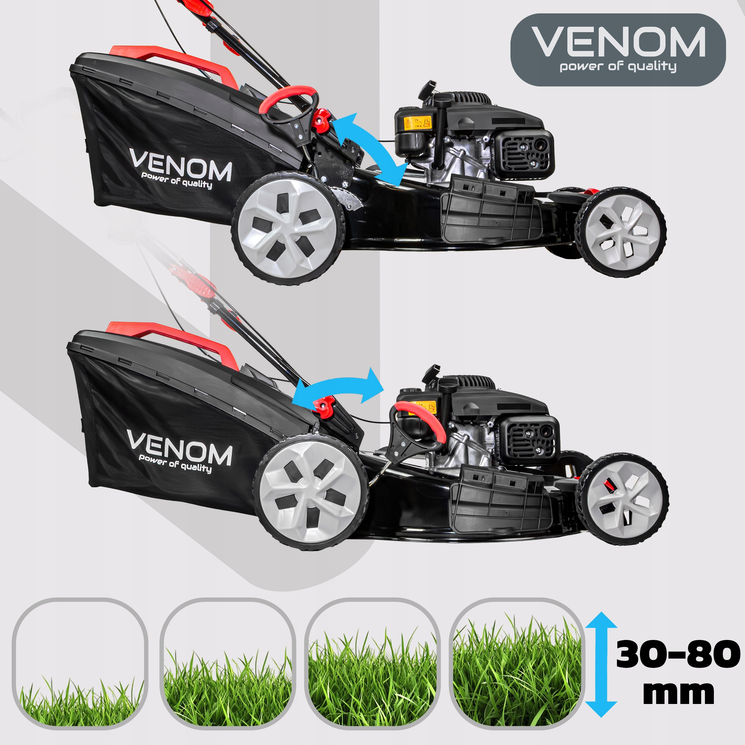 MOCNA KOSIARKA SPALINOWA Z NAPĘDEM 53CM SILNIK LONCIN 196CC NOWY MODEL 9W1 Pojemność silnika 196 cm³