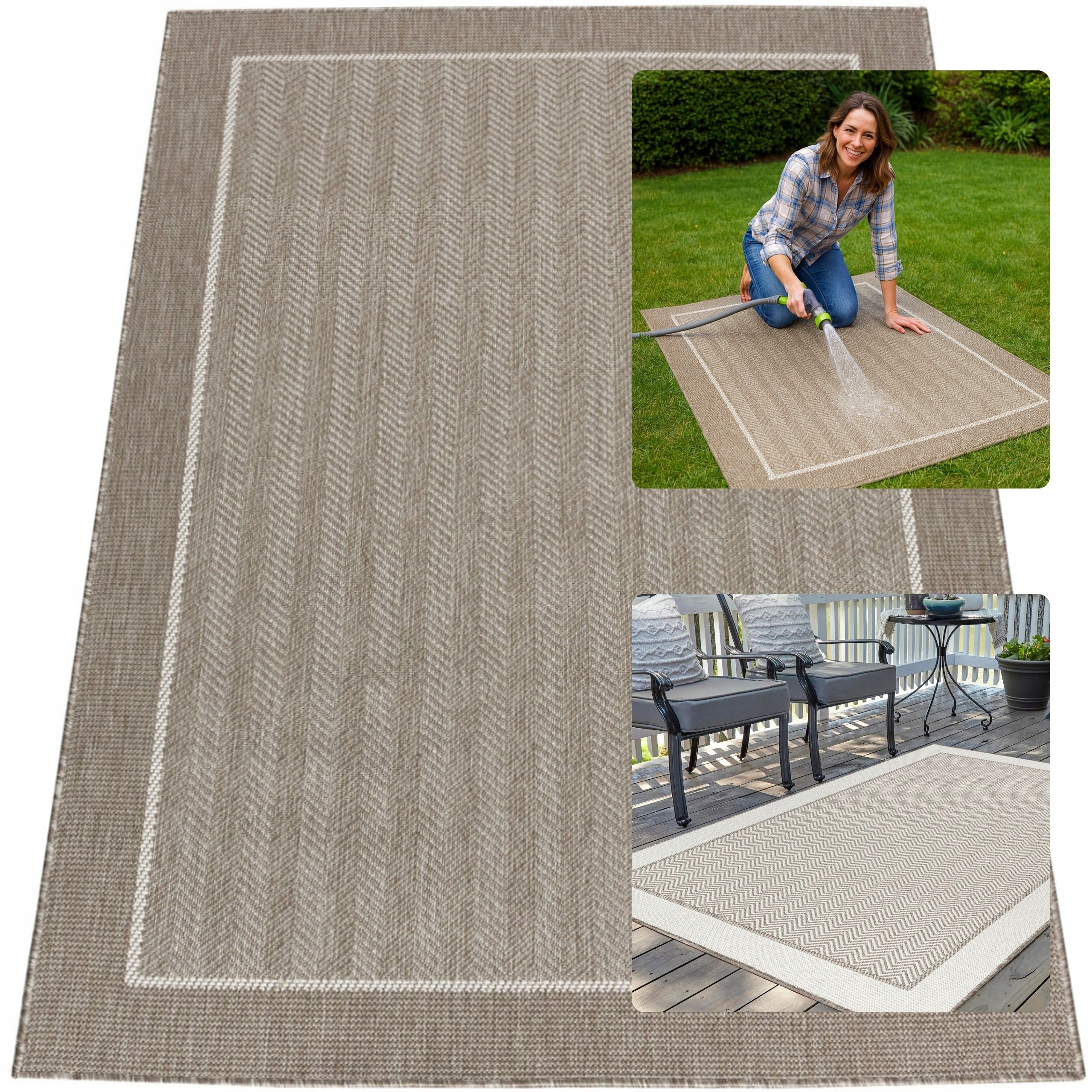 Koberec Oboustranný Na Terasu Terasový Boho Provázkový 120x170