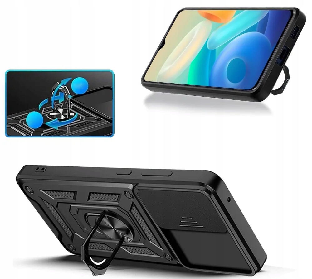 Etui do Realme 10 Pro, Camshield Wallet + SZKŁO Marka YouTab