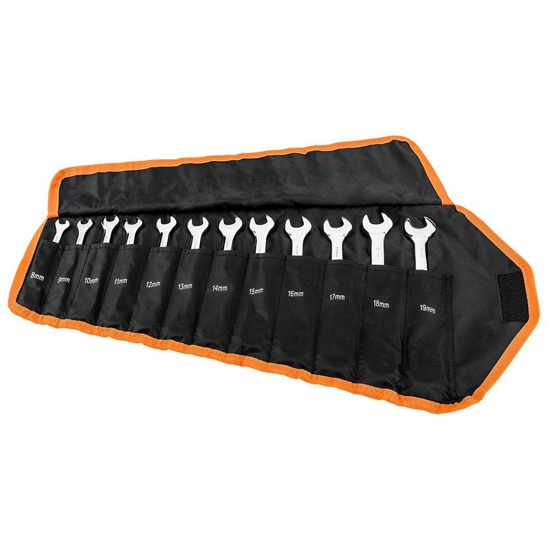 Kľúče očkové s hrkálkou a prepínačom 12 ks 8-19 mm Plachta