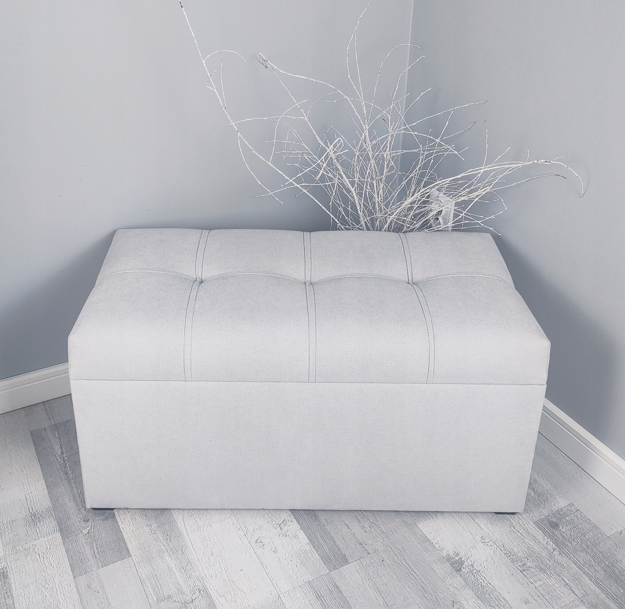 PUFA 80cm OTWIERANA Z POJEMNIKIEM ŁAWKA SKRZYNIA SCHOWEK KUFER SIEDZISKO Głębokość mebla 40 cm