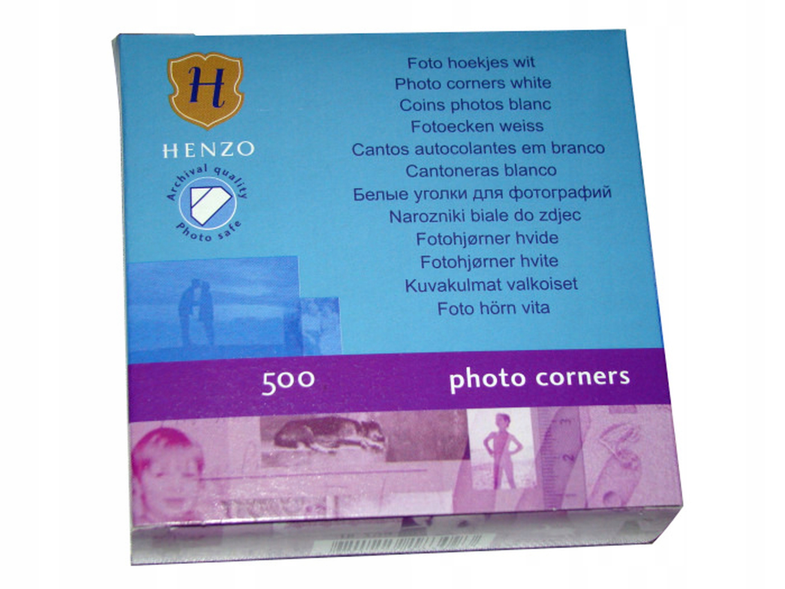 Fotonarożniki Rożki 500 Przylepce Henzo białe