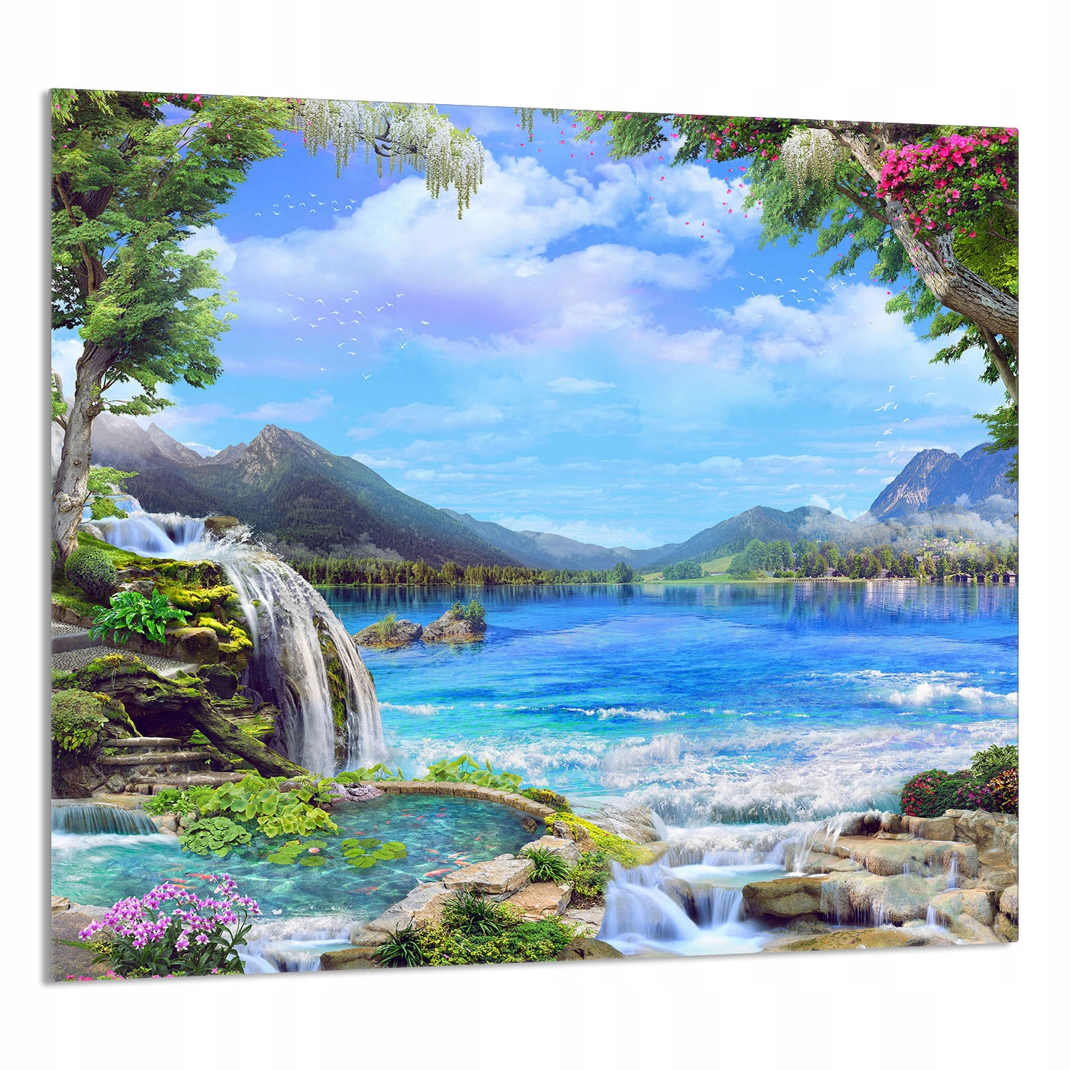 Skleněný Panel Do Kuchyně 65x60 Hory Tvrzené Sklo