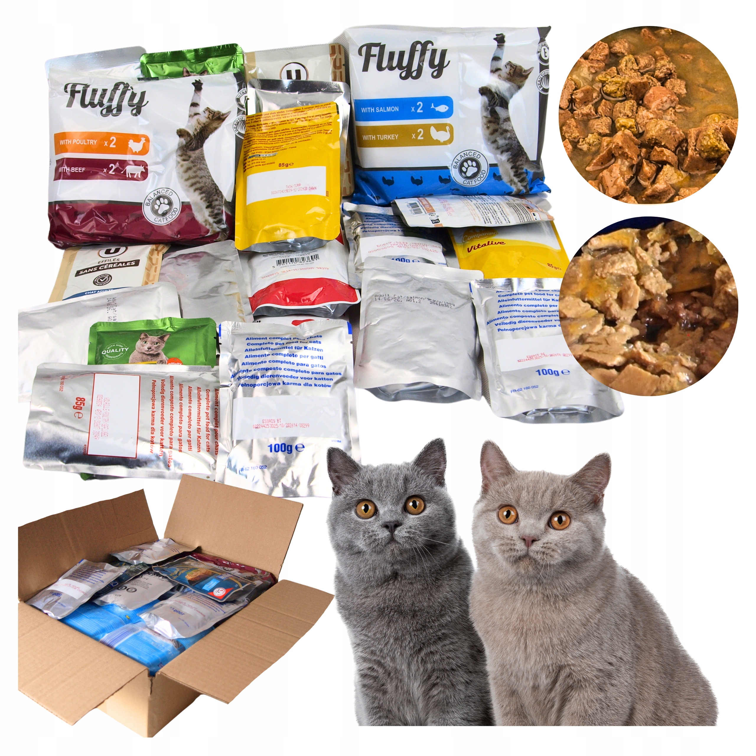 Mokra karma dla Kota Saszetka zestaw mieszany mix smaków x 120szt