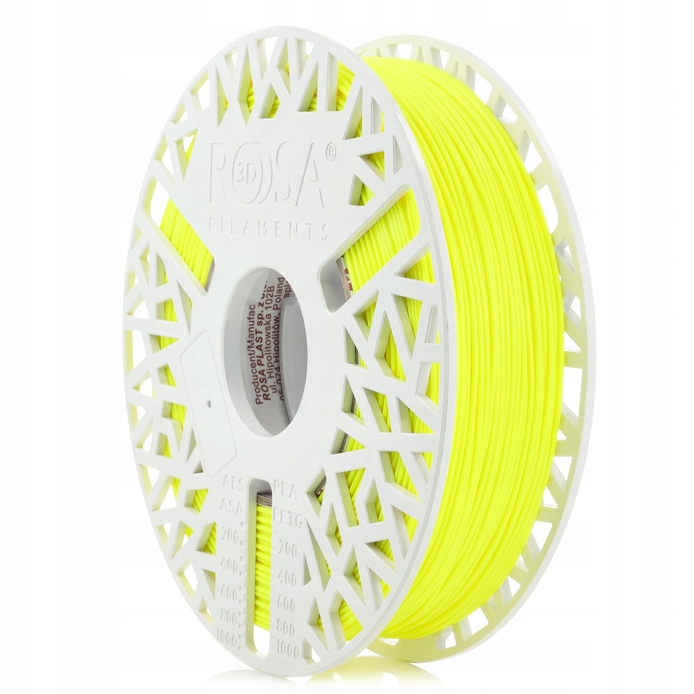 Filament 3D Tpu Flex Lw Yellow 0,70kg 1,75mm Lekki, Elastyczny, Sprężysty