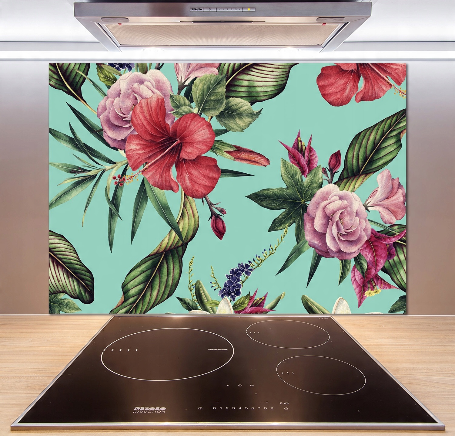 

Panel do kuchni Tropikalne kwiaty 100x70 cm + Klej