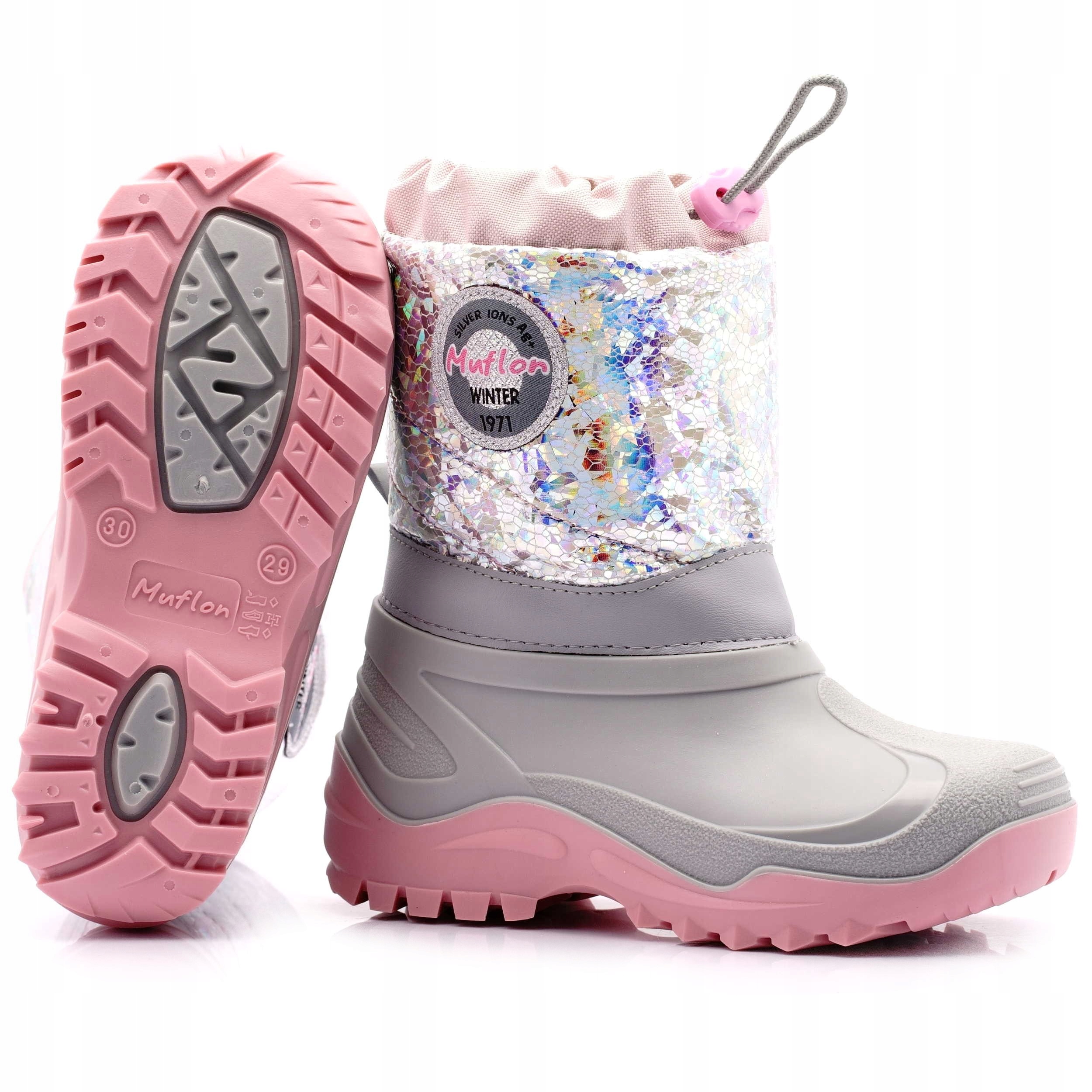 RENBUT MUFLON ŚNIEGOWCE BUTY ZIMOWE WEŁNA 21/22 Materiał inny materiał