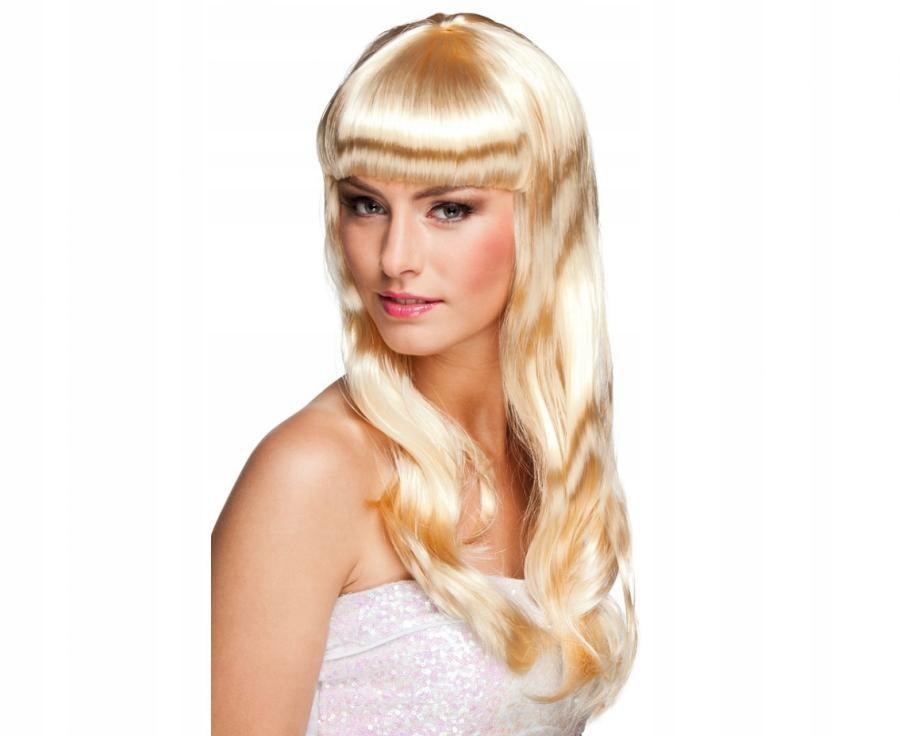 Kostým na školní Karnevalový Ples Dětský kostým Dlouhá Paruka Blond