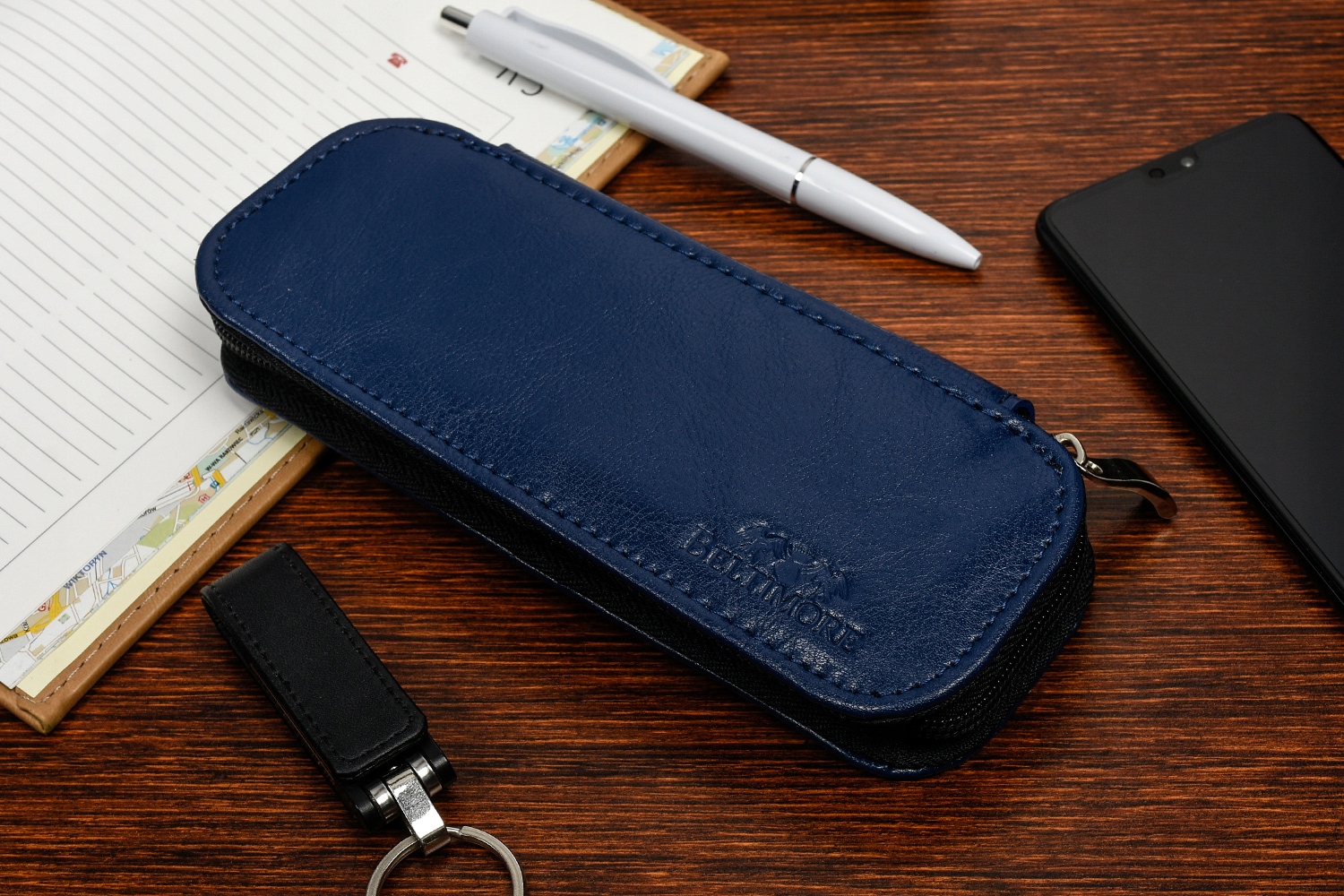 Piórnik Skórzany etui na długopisy duże Beltimore EAN (GTIN) 5903714318841