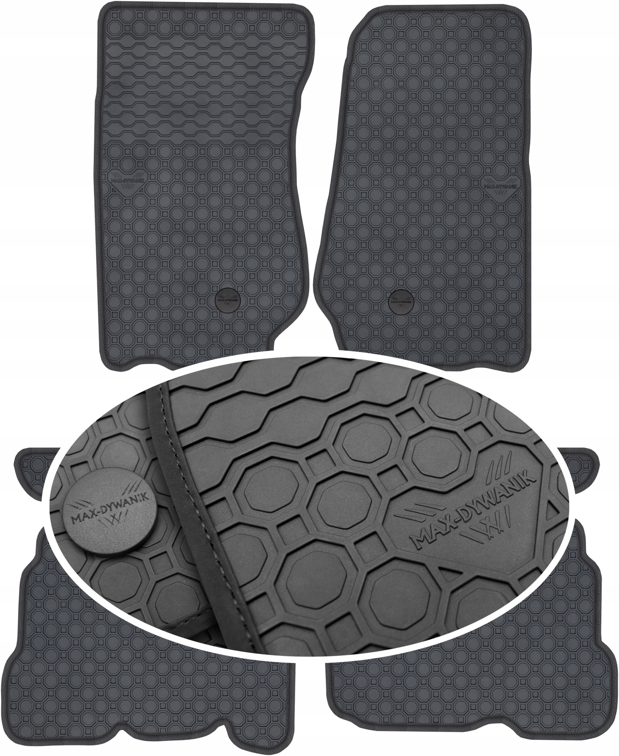 Jeep Wrangler II 4D 2007-2011 Gumový koberec PrimeLiner čierny