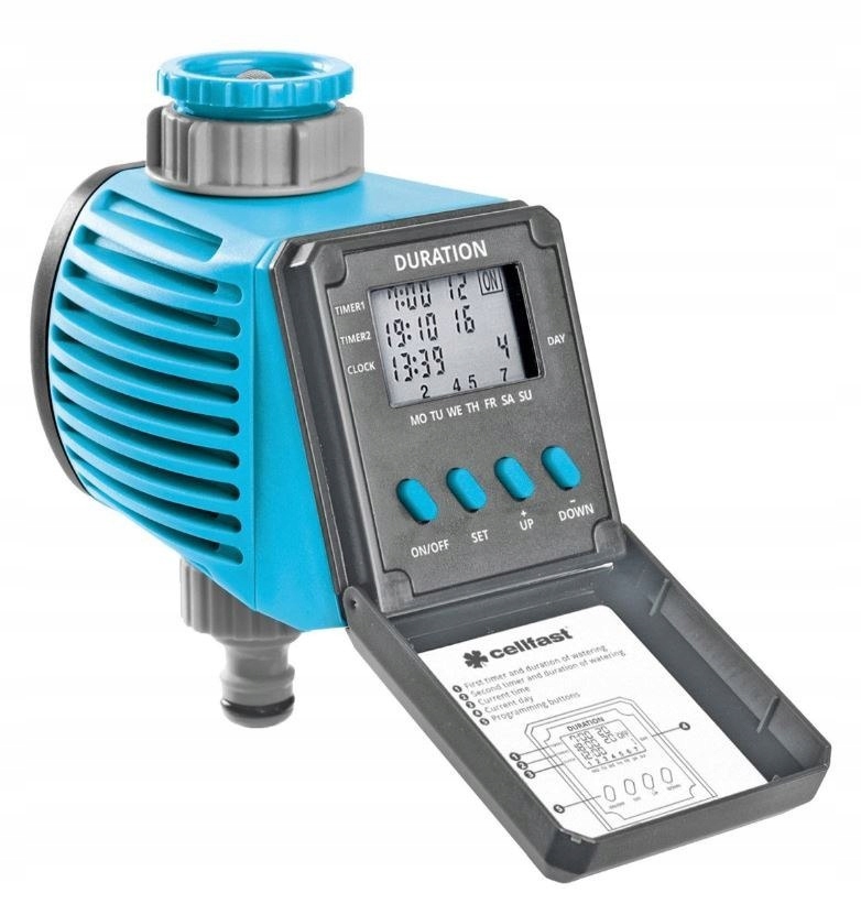 Digitálny batériový regulátor zavlažovania 1" 3/4" x rýchlospojka 52-095N ID