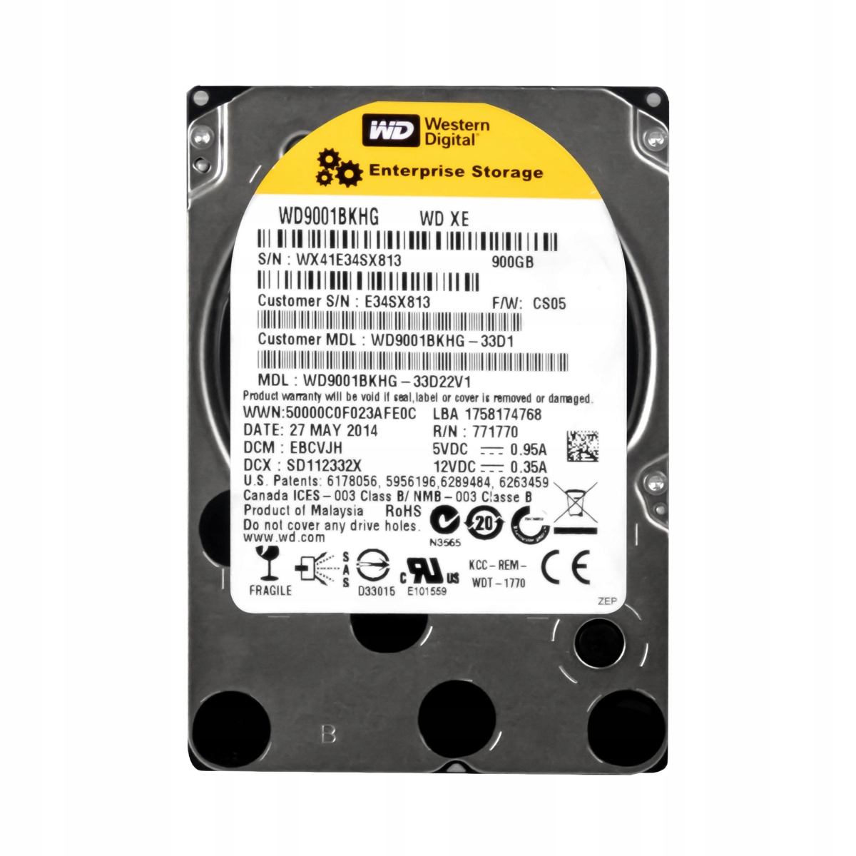 Wd Xe 900GB 10K 32MB SAS-2 2.5'' WD9001BKHG