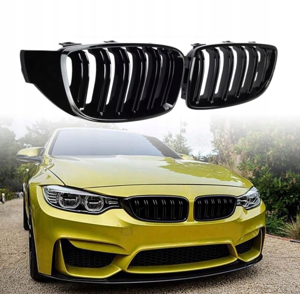 Atrapa Ledvinka Grill Mřížka Černá Lesk 2ks pro Bmw 4 F32 F33 F36 M Balíček