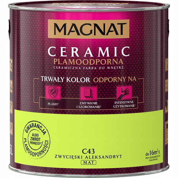 Magnat Ceramic Farba Ceramiczna Do Wnętrz Zwycięski Aleksandryt C43 2,5L