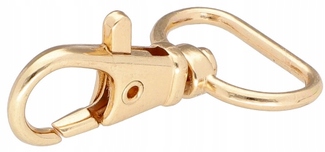 Karabińczyk Metalowy 25 mm Rybka 6,0g Złoto 2szt