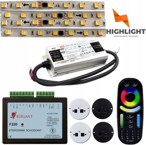 5 m Digitálny schodiskový set poloposchodie F220 kaskádová páska digitálna Cct