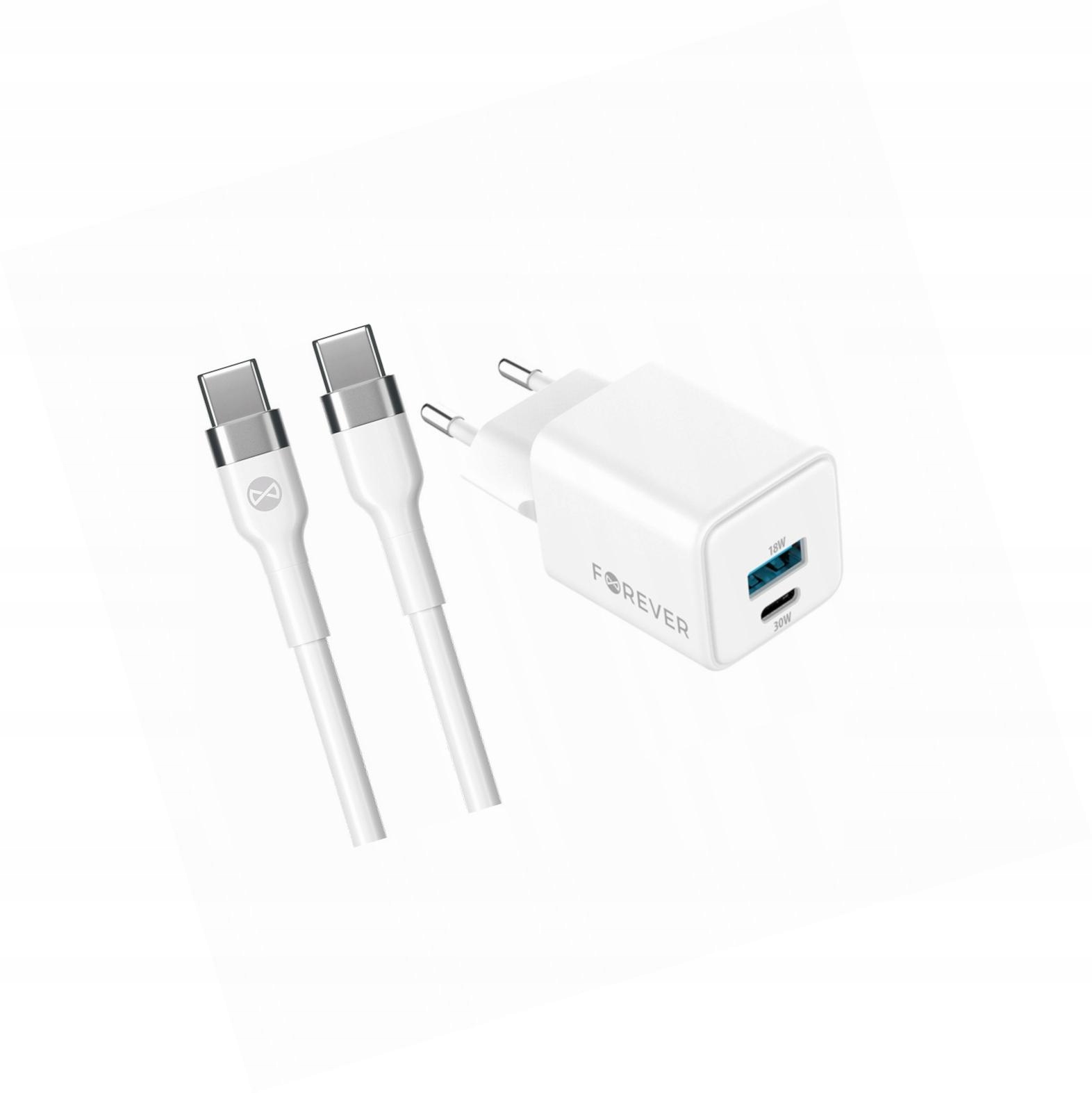Szybka ładowarka GaN 30W 2 wejścia Usb i Usb-c z kablem do Xiaomi 12 Pro