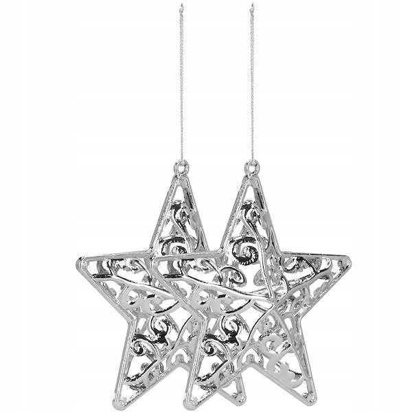 ZAWIESZKA NA CHOINKĘ GWIAZDKA 10,5 cm 2 szt.