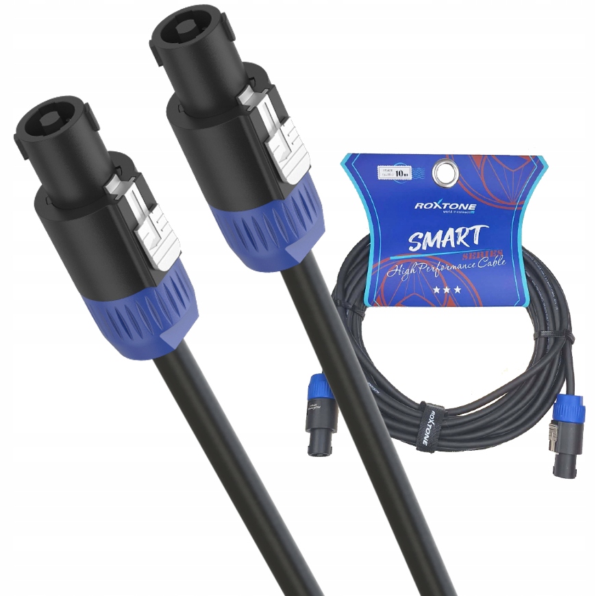Kabel Głośnikowy Roxtone Speakon 10M 2X1,0MM² 2X 4 Pin Żeński