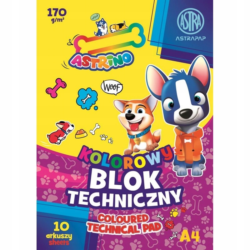 

Astra blok techniczny szkolny kolor A4 170g 10k