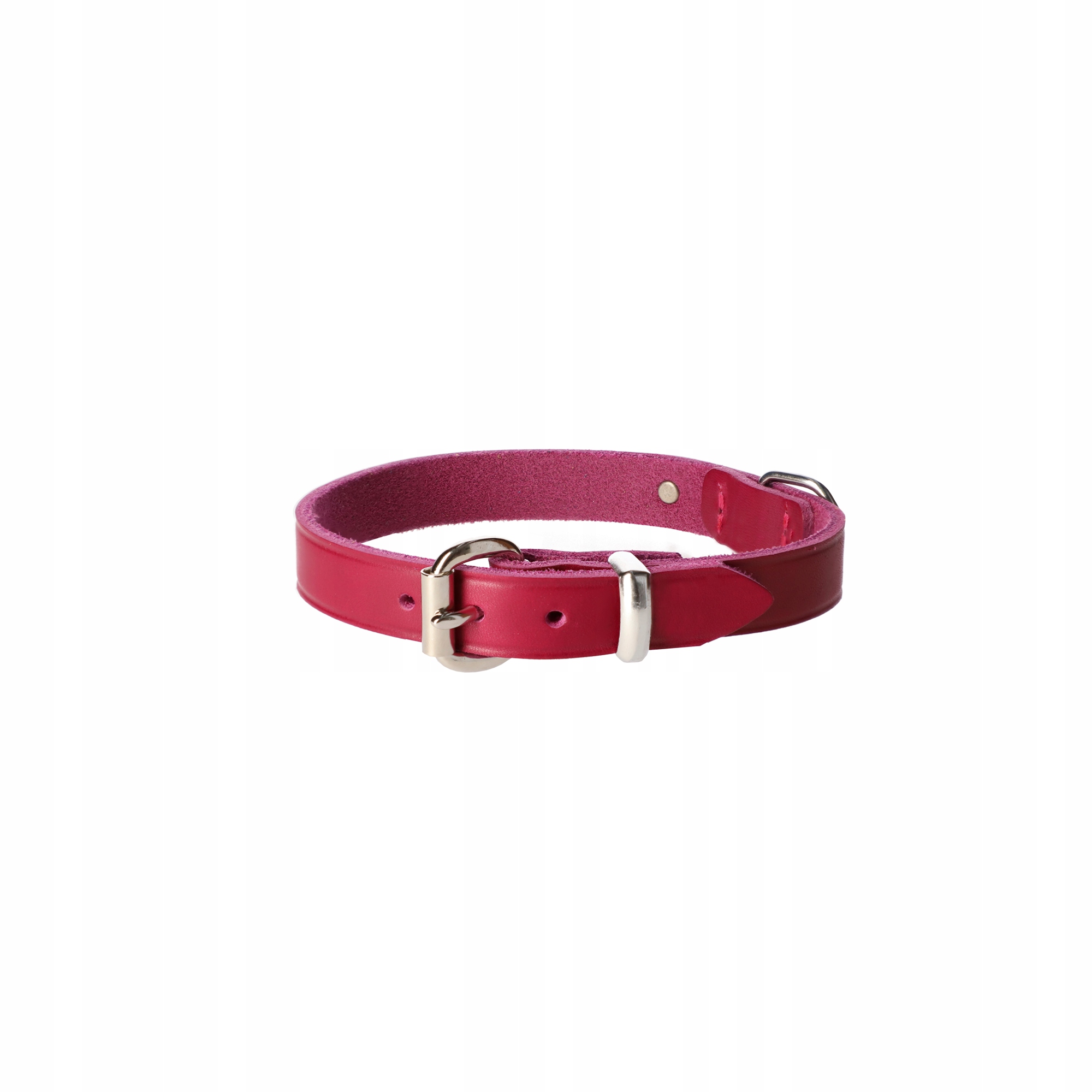 Levně Dingo Obojek Natural Leather Violet 1,6x40cm