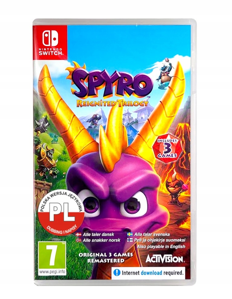 Spyro Reignited Trilogy Switch Gra Na Kartridżu Polska Wersja Językowa