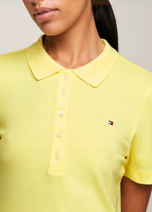 Tommy Hilfiger Dámská polokošile s krátkým rukávem, žlutá barva, velikost S