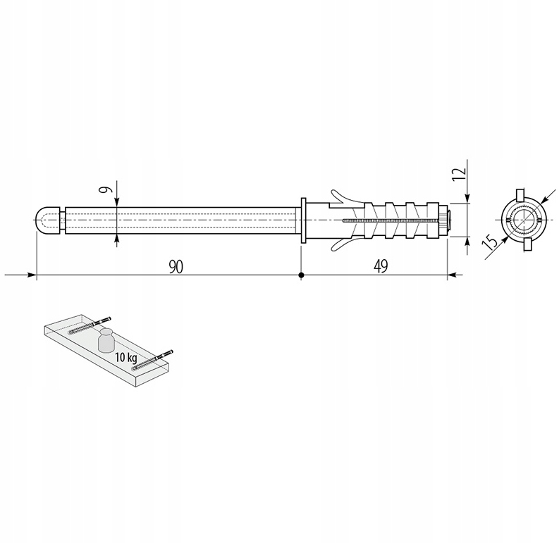 PÓŁKA MEBLOWA ŚCIENNA WISZĄCA KOMPLET 3 SZT DĄB WOTAN Kod producenta 5905815