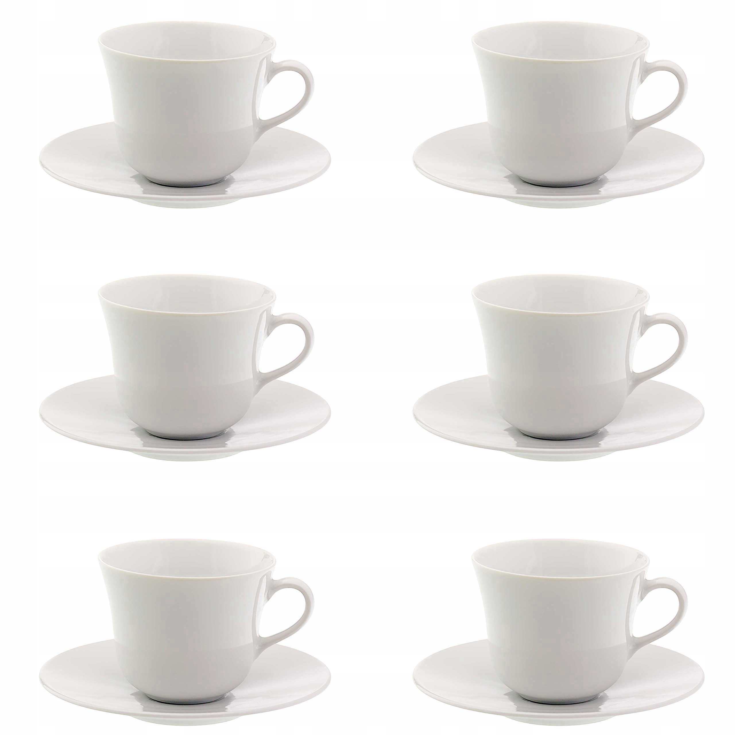 PORCELANA GASTRO FILIŻANKA/SPODEK 200ml BIEL6SZT/KPL
