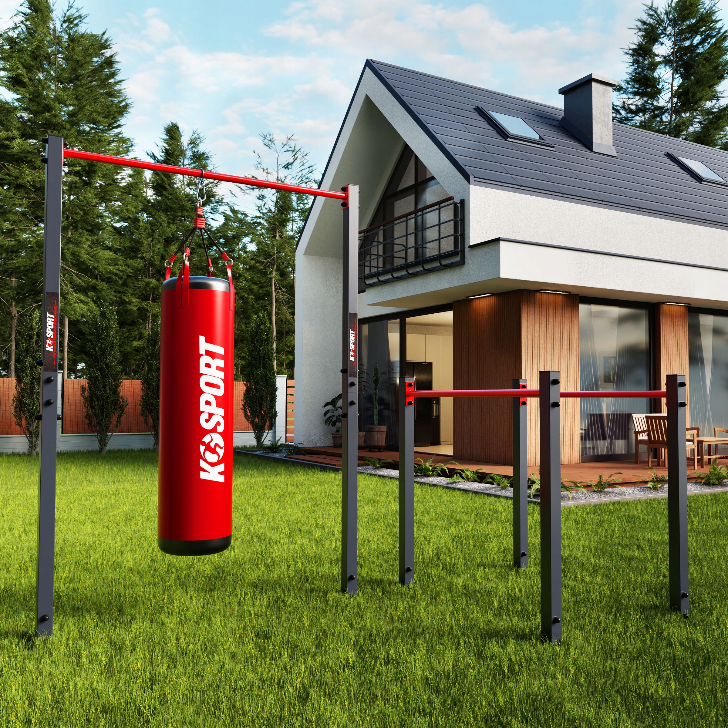 DRĄŻEK+PORĘCZ PODCIĄGANIA OGRODOWY STREET WORKOUT Rodzaj drążki