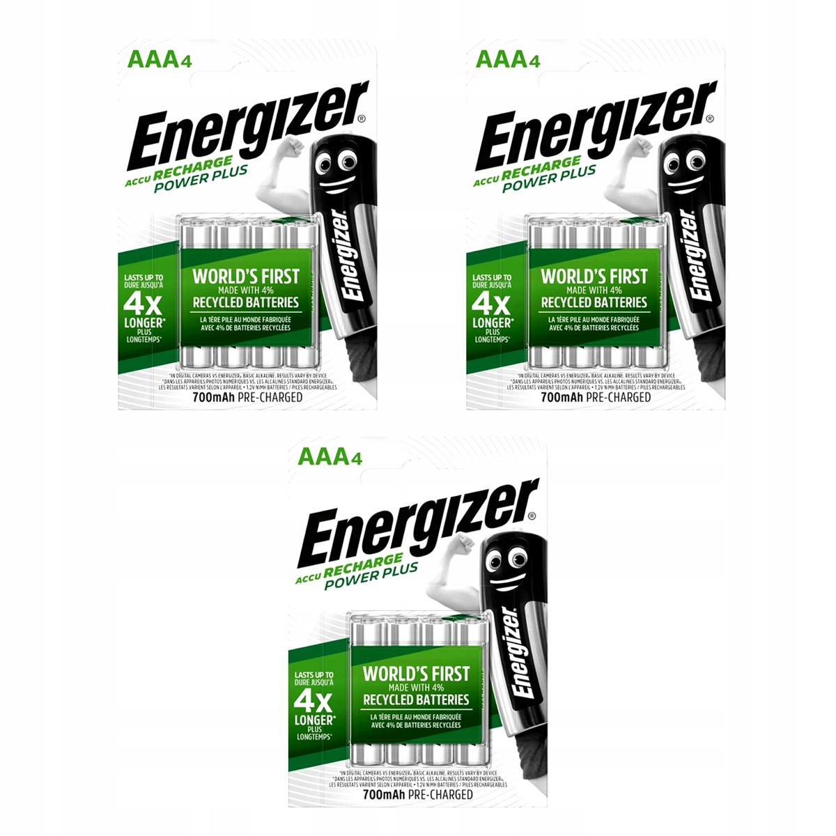 12x Akumulatorki Aaa R03 HR03 Energizer Power Plus 700mAh NiMH 1,2V