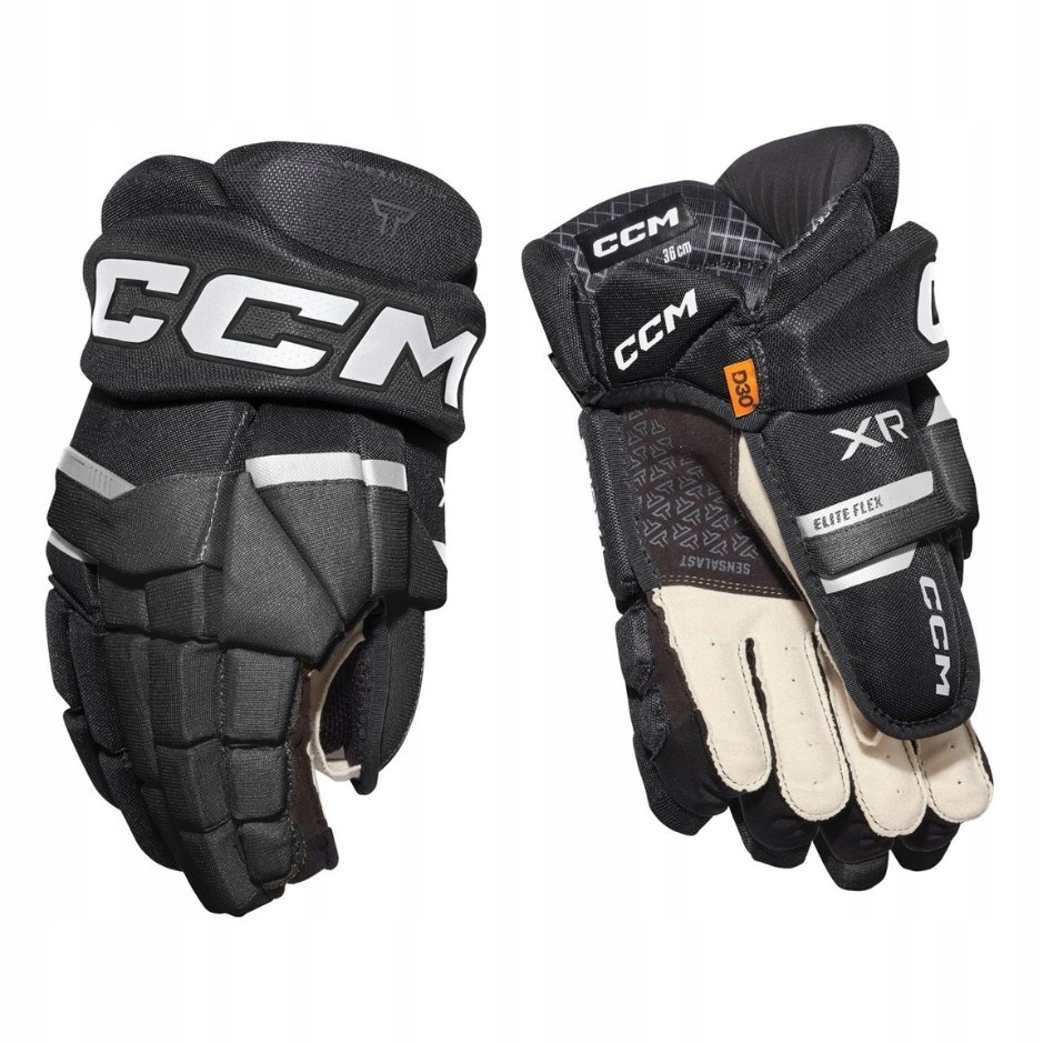 CCM Hokejové rukavice CCM Tacks Xr Jr, Junior, 11", černá-bílá