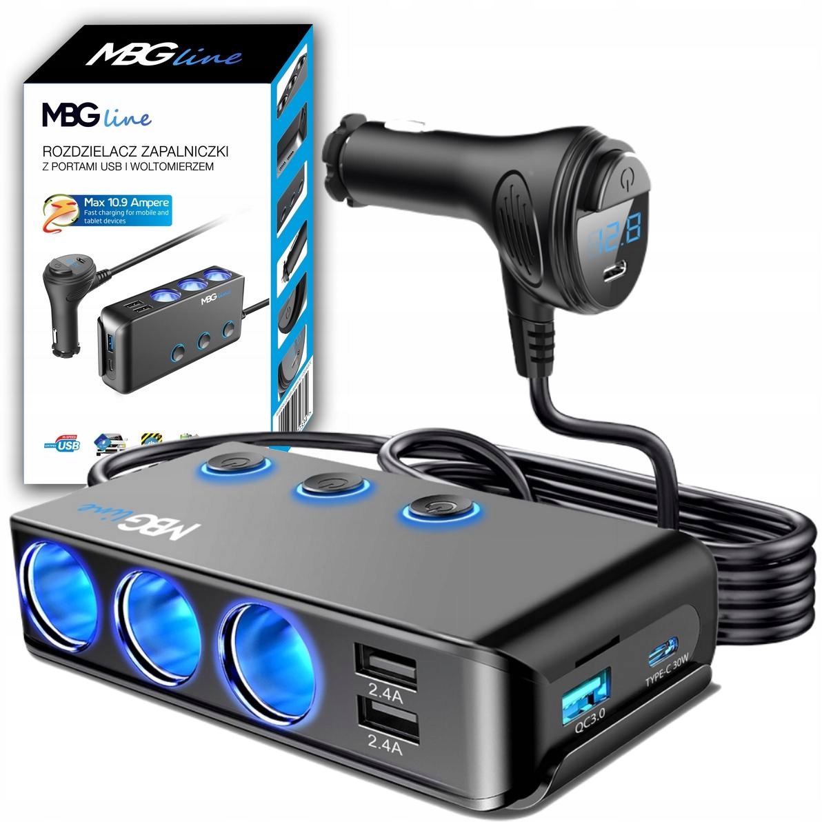 Rozdzielacz gniazda zapalniczki MBG Line HC67C Producent MBG Line