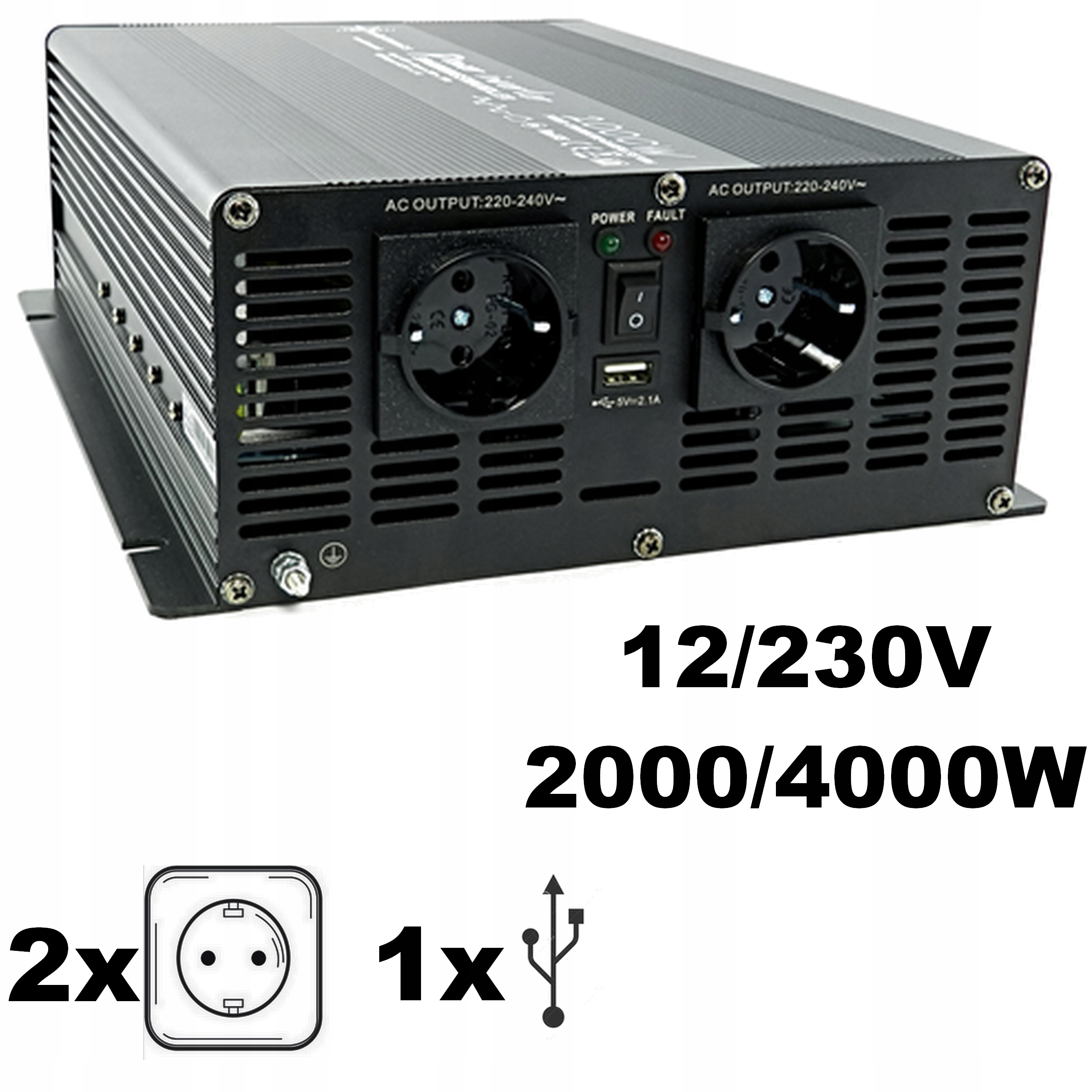 Menič napätia Solartronics Inwerter 12V/230V Výkon 2000W 4000W