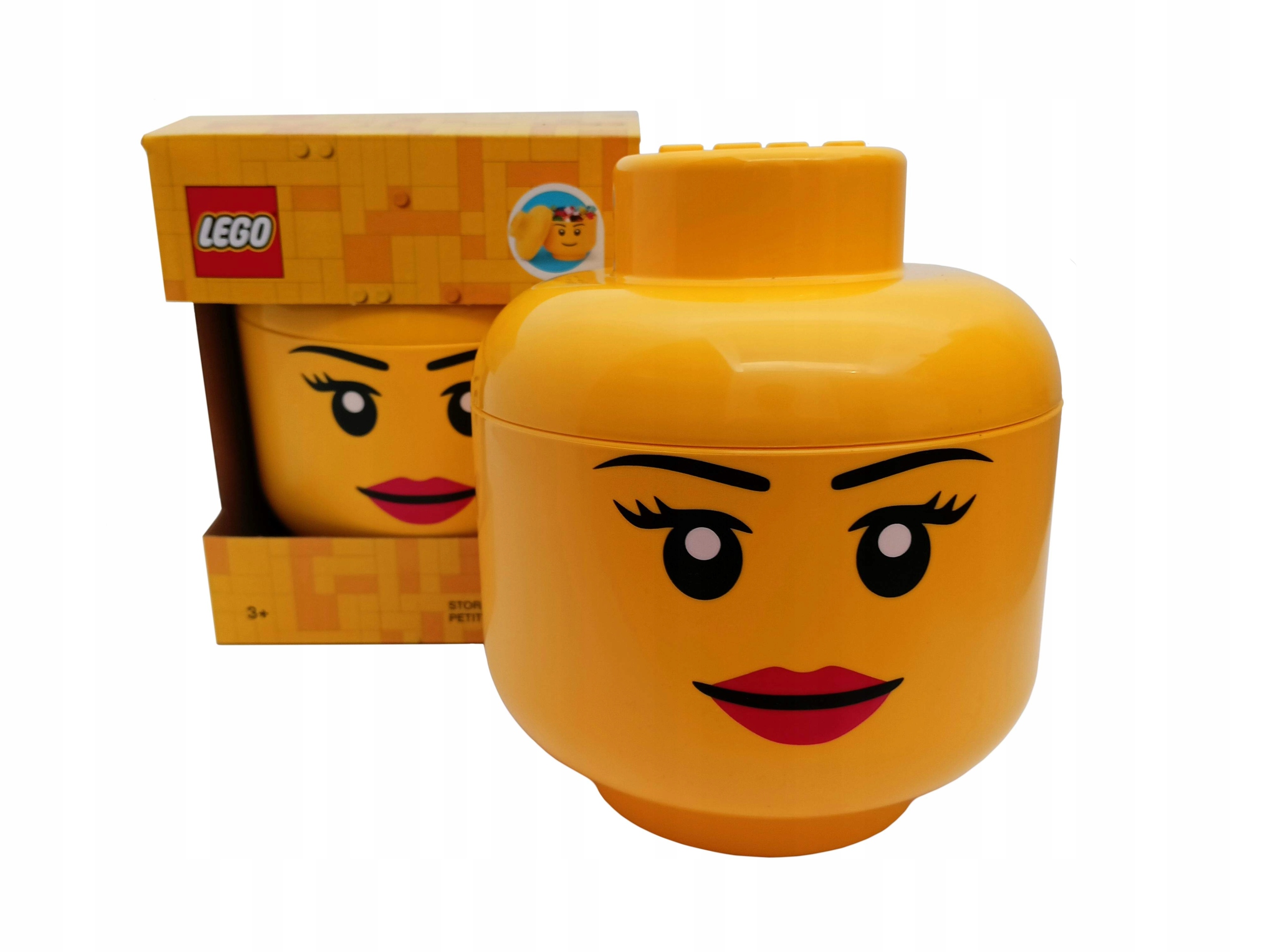 Pojemnik pudełko głowa na klocki Lego na urodziny mikołajki święta