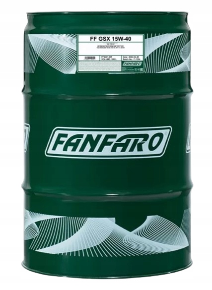Olej silnikowy BENZYNOWY DIESEL 15W40 GSX 208L FANFARO API ACEA A3 B4