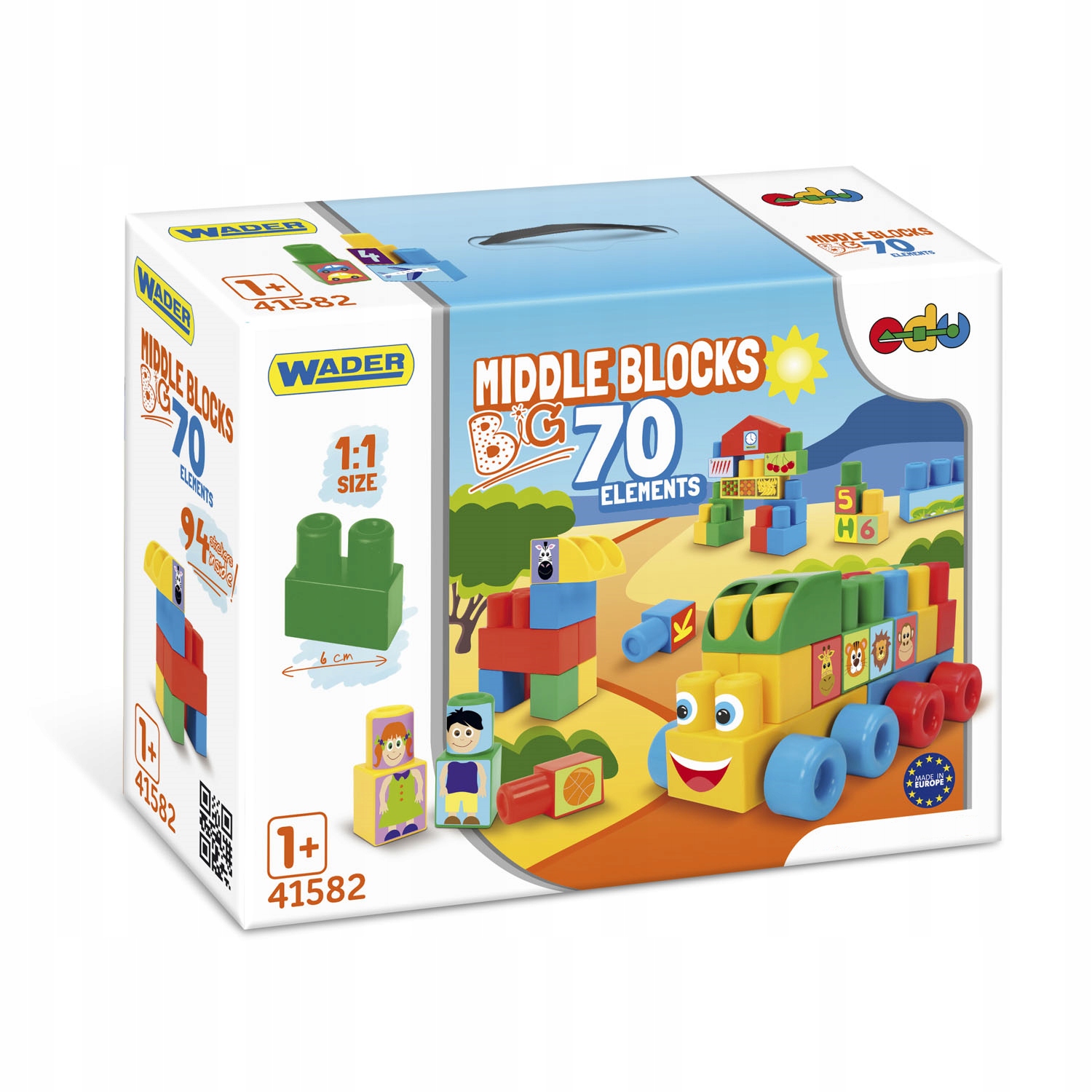 KLOCKI MIDDLE BLOCKS 70 EL + NAKLEJKI WADER 41582 Kod producenta 41582